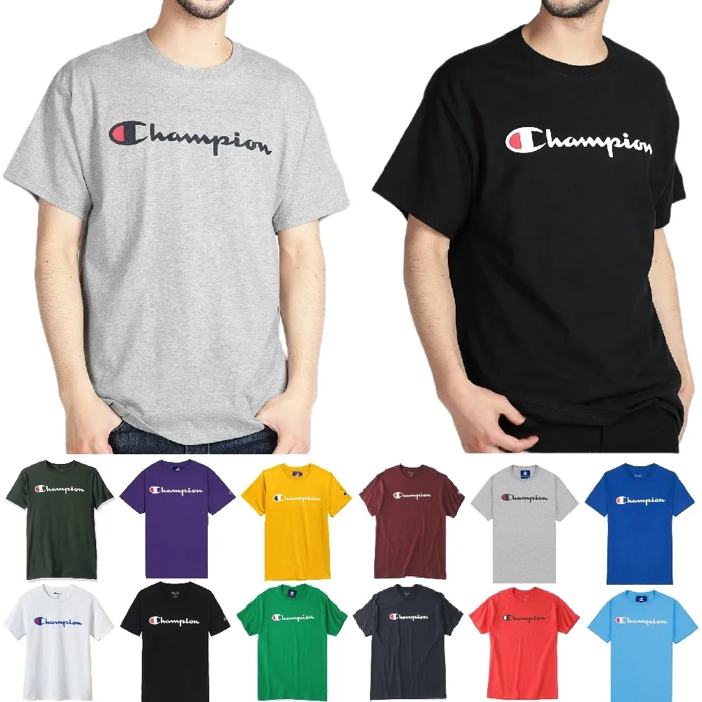 【Champion】冠軍 純棉 5.2盎司薄款 LOGO 短袖 T恤 上衣 短T CLASSIC GRAPHIC TEE SCRIPT(請留意尺碼數據)
