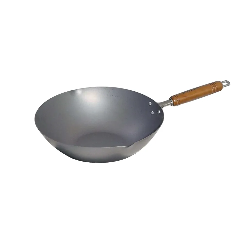 【日本YOSHINA】日本製燕鐵器中華鐵鍋 炒鍋(30cm)