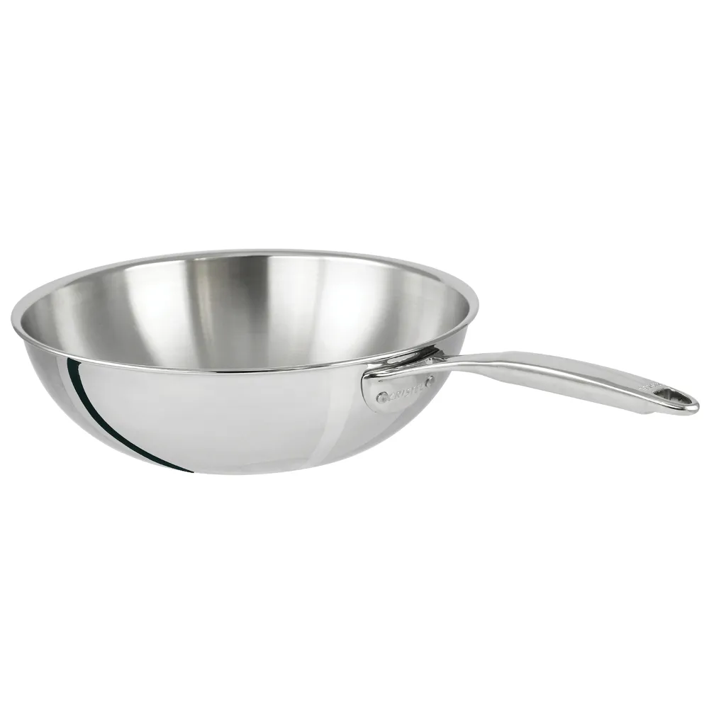 【法國CRISTEL瑰士塔】Castel Pro系列 三層不鏽鋼炒鍋30cm WOK30CPFSK(法國原裝進口)