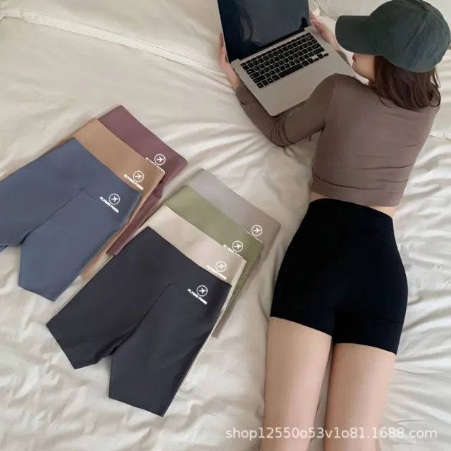 【巴黎精品】現貨限搶 無痕安全褲高腰平口瑜珈褲涼感防走光女內褲內搭短褲大尺碼女裝(提臀多款t1t2a4 B)S