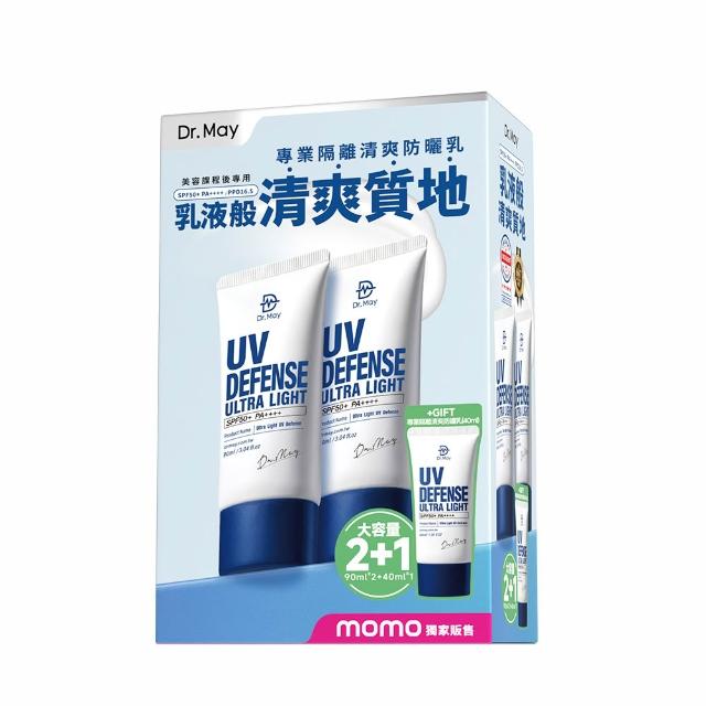 【Dr. May 美博士】momo獨家!90ml加大容量專業清爽防曬乳SPF50+ PA++++(90mlx2+40ml)