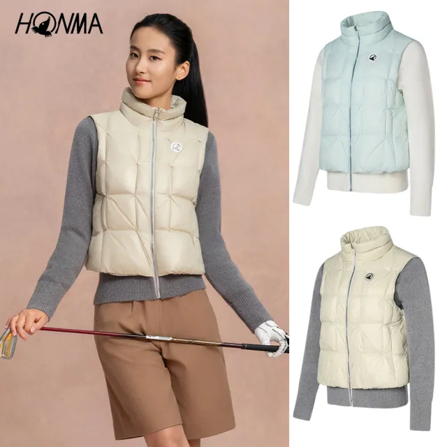 【HONMA 本間高爾夫】女款商務休閒羽絨外套 25FW 日本高爾夫專業品牌(S-L綠/米色任選HWLD121R224)