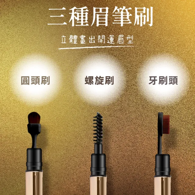 【好運道】湯鎮瑋-龍藏萬福五寶草燦金眉筆組(3色3刷 龍藏經 中元普渡 平安除障 好運招財)