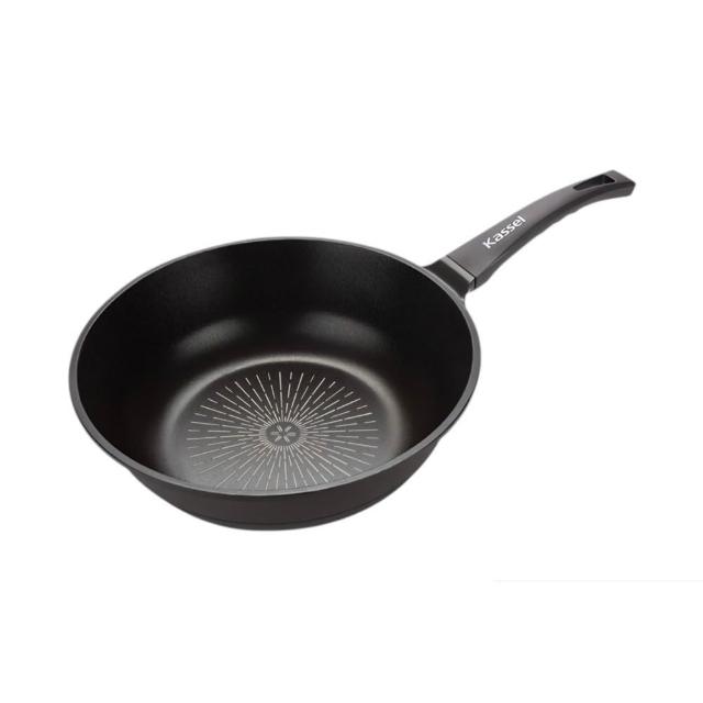 【Kassel】韓製鑽石超導熱不沾輕量深炒鍋-28cm(三色兩款/深炒鍋和平底鍋任選一/韓國製/IH爐可用鍋/好讚鍋)