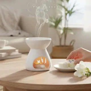 【The Forest 癒森林】初戀氣息香氛融蠟禮盒融蠟燈+香氛蠟塊4入(蠟磚/送禮禮盒/甜美花果香/居家香氛)