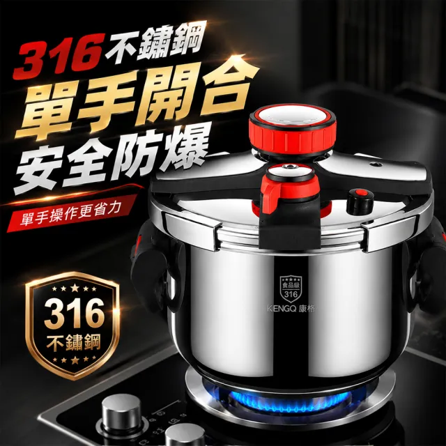 【Felsted 菲仕德】壓力鍋 防爆高壓鍋 烹飪鍋 煮飯鍋 蒸鮮鍋 10L壓力鍋 100KPA高壓快煮 316不鏽鋼 不挑爐灶