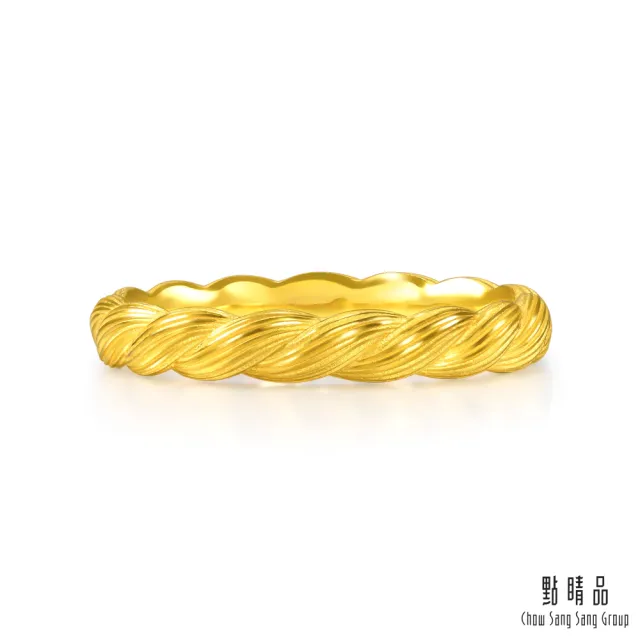 【點睛品】扭扭麻花 黃金戒指_計價黃金(港圍11)