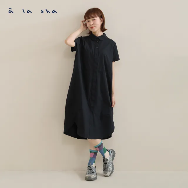 【a la sha】氣質球狀襯衫洋裝