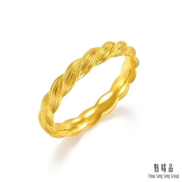 【點睛品】扭扭麻花 黃金戒指_計價黃金(港圍15)