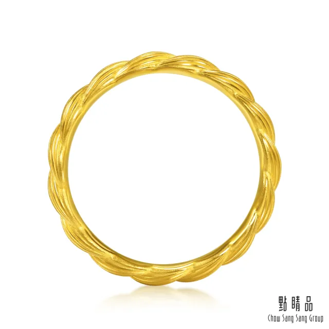 【點睛品】扭扭麻花 黃金戒指_計價黃金(港圍13)