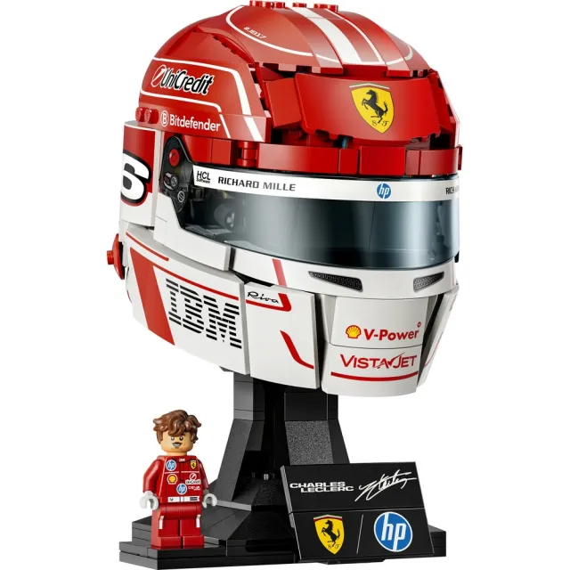 【LEGO 樂高】Editions 43014 Scuderia Ferrari HP Charles Leclerc 頭盔(法拉利 居家擺設 禮物 玩具)