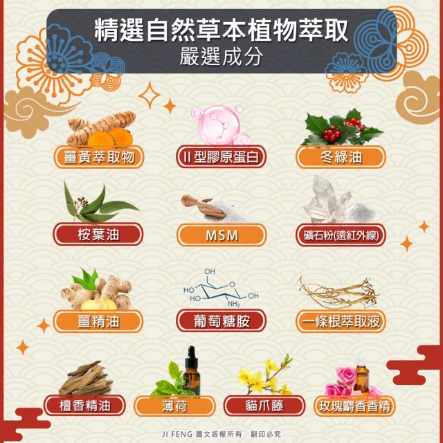 【王金牌】遠紅外線葡萄糖胺舒緩精油貼布(量販包) 10入組(加贈2包)