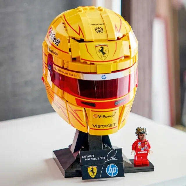 【LEGO 樂高】Editions 43022 Scuderia Ferrari HP Lewis Hamilton 頭盔(法拉利 居家擺設 禮物 玩具)