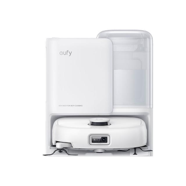 【eufy】潔淨清潔組 Omni E25 自清潔掃拖一體全能機器人-白(活水洗地/零纏繞伸縮滾刷/20000PA大吸力)