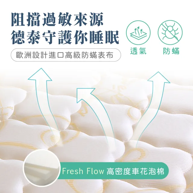 【德泰法蘭西床】索歐系列 奢華900 彈簧床墊-雙大6尺