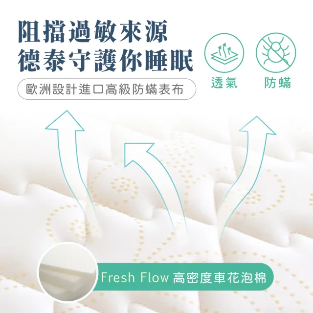 【德泰法蘭西床】索歐系列 雅致620 彈簧床墊-特大7尺