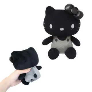 【小禮堂】Sanrio 三麗鷗 絨毛玩偶娃娃 黑白風格款 Kitty 美樂蒂 布丁狗 花小兔
