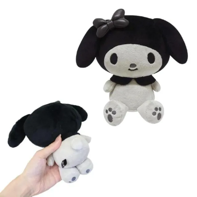 【小禮堂】Sanrio 三麗鷗 絨毛玩偶娃娃 黑白風格款 Kitty 美樂蒂 布丁狗 花小兔
