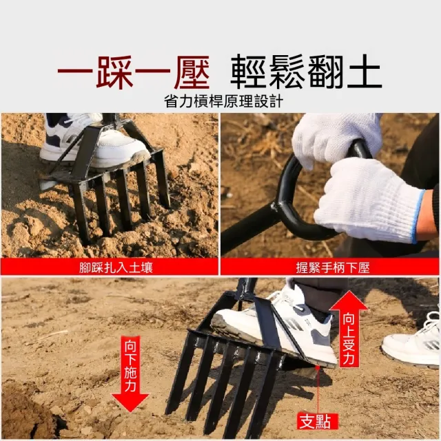 【佳美多】農用工具  農用手動深翻叉 一體成型錳鋼翻地叉  菜園整地深耕省力農具 深翻器