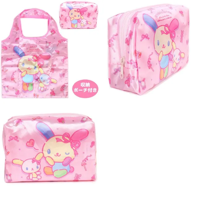 【小禮堂】Sanrio 三麗鷗 摺疊環保購物袋 Kitty 花小兔 美樂蒂 大耳狗
