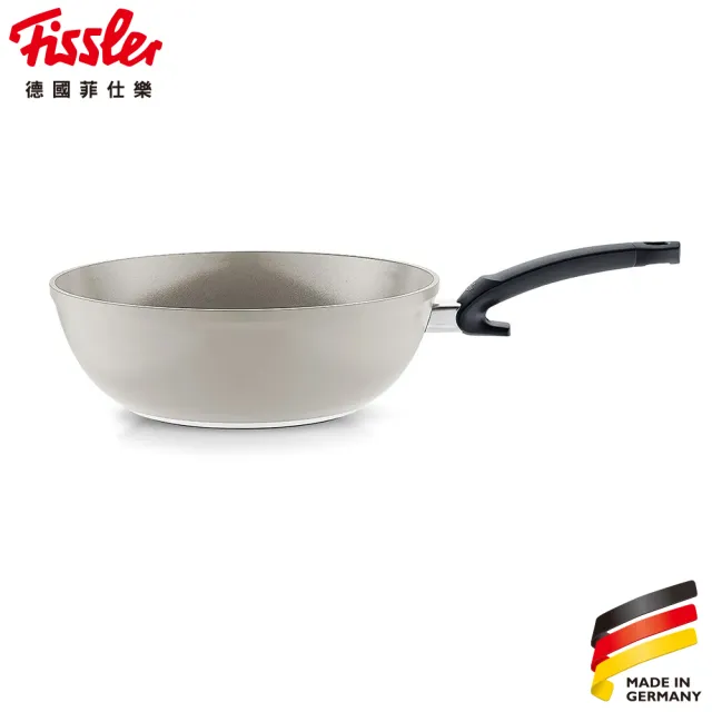 【Fissler】環保陶瓷系列-單柄炒鍋30cm(德國製總代理直營公司貨/安心陶瓷塗層極致光滑好翻面好清洗)