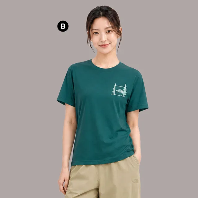 【The North Face】男女款純棉大Logo短袖T恤 (多色可選)