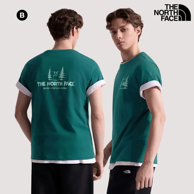 【The North Face】男女款純棉大Logo短袖T恤 (多色可選)