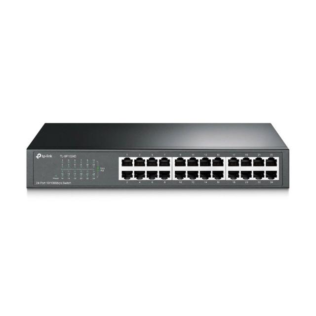 【TP-Link】TL-SF1024D 24埠100Mbps桌上/機架型乙太網路交換器(鋼殼)