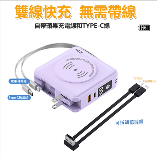 【RDi】2入組合 3CCC+WH 防爆防燃行動電源 磁吸無線充電行動電源