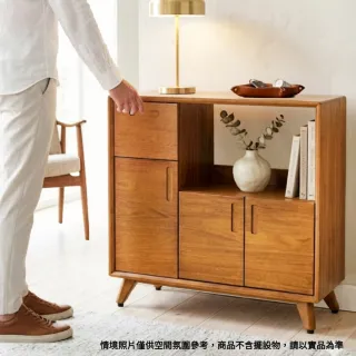 【Mahogany 瑪荷尼家具】免組裝 85X33X78  丹麥功能櫃MYR-C  全原木桃花心木   功能櫃   M1-AT34-9