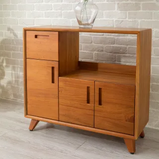 【Mahogany 瑪荷尼家具】免組裝 85X33X78  丹麥功能櫃MYR-C  全原木桃花心木   功能櫃   M1-AT34-9