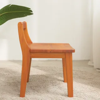 【Mahogany 瑪荷尼家具】免組裝  41X39X50  誠品現代小木椅     全原木桃花心木   椅凳   M1-FS99-1(H：50)