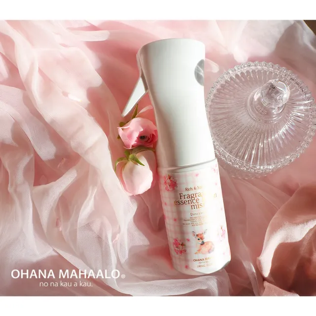 【OHANA MAHAALO】桃氣斑比香噴噴雲朵保濕霧180ml(專櫃公司貨)