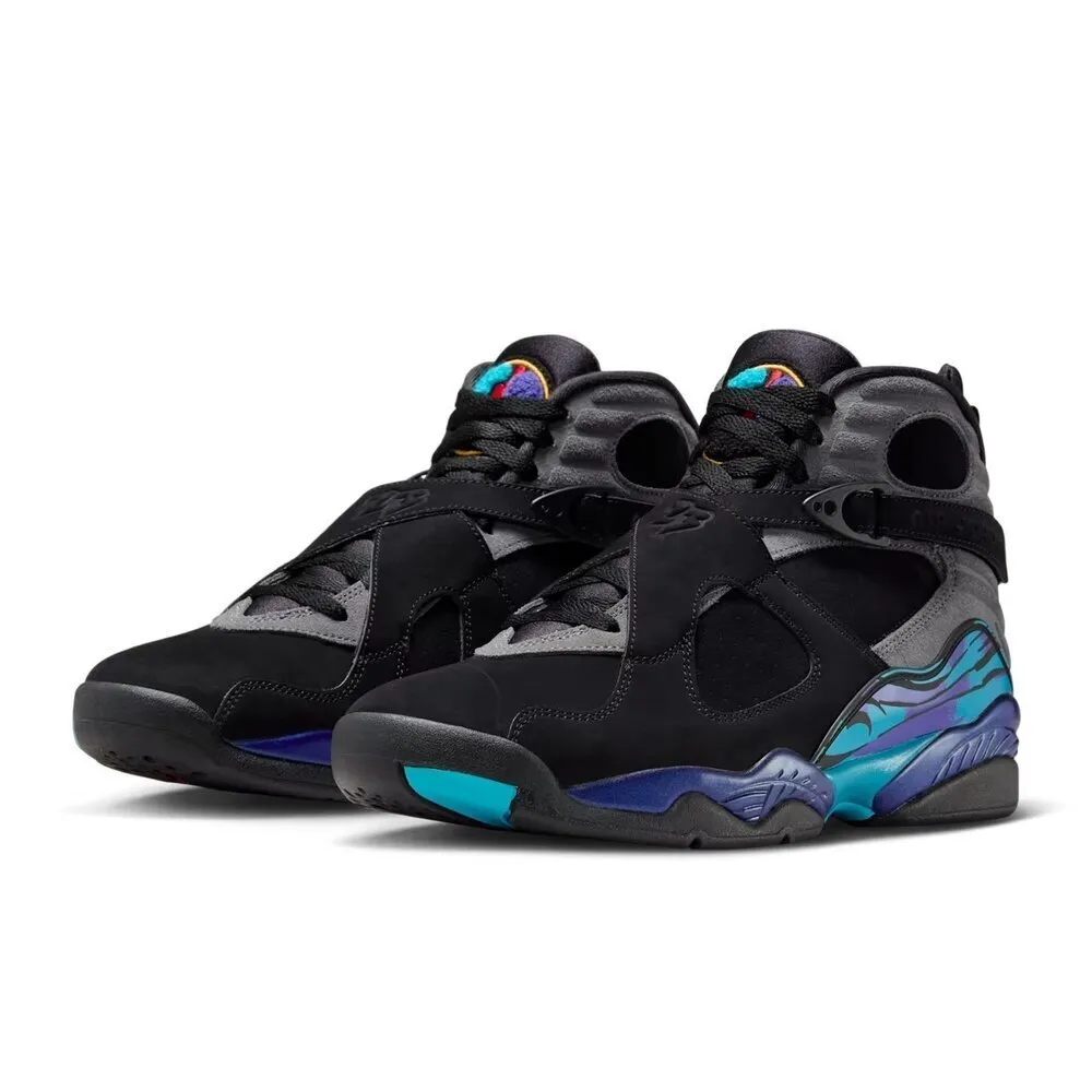 【NIKE 耐吉】Air Jordan 8 Retro 2025 Aqua 藍紫黑 籃球鞋 復刻 緩震 運動鞋 男鞋 305381-006