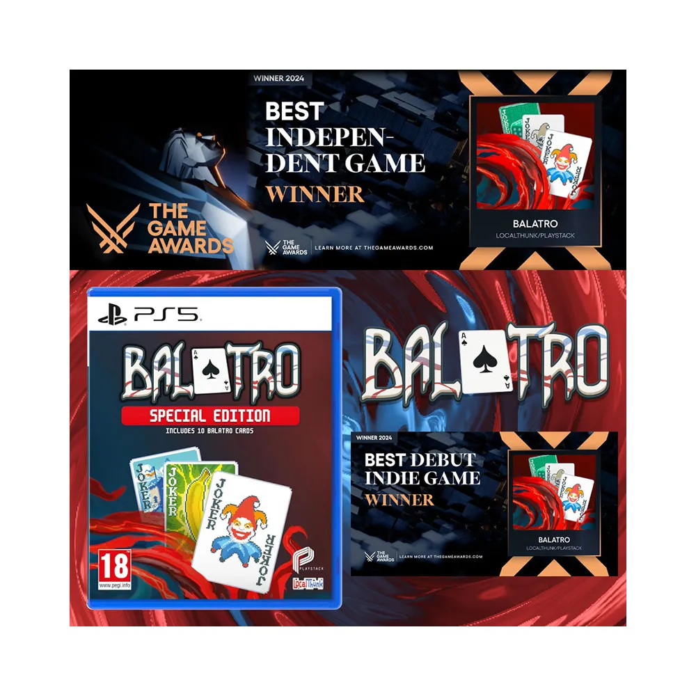 【SONY 索尼】PS5 小丑牌 Balatro(中文版)