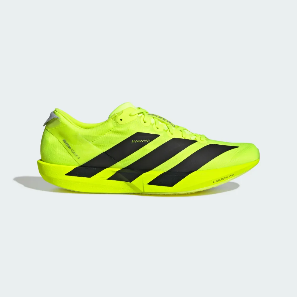 【adidas 愛迪達】慢跑鞋 男鞋 運動鞋 緩震 ADIZERO ADIOS 9 M 亮黃黑 IH5066