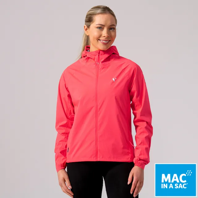 MAC IN A SAC英國-女款VENTURE袋著走防水透氣連帽外套(LDS231桃紅/輕量風衣/收納體積小/攜帶方便)