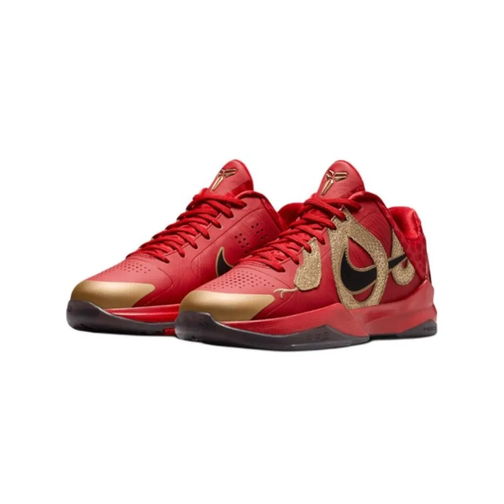 【NIKE 耐吉】Nike Kobe 5 Protro 蛇年限定 大學紅 GS 輕巧 低筒 緩震 運動鞋 休閒鞋 大童鞋 HM3753-600