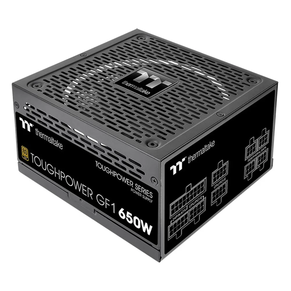 【Thermaltake 曜越】鋼影 Toughpower GF1 650W 金牌 認證電源 全模組 十年保固(PS-TPD-0650FNFAGT-1)