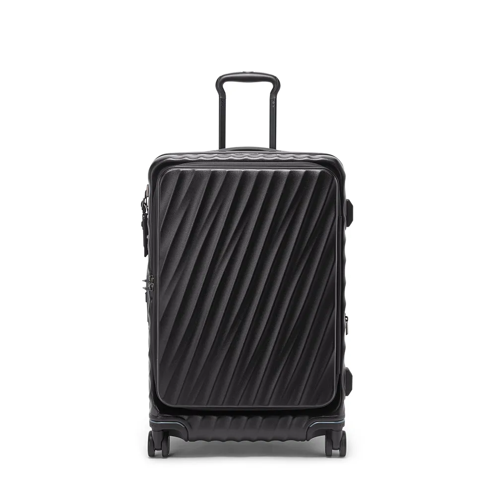【TUMI】19 Degree Front Access 26 吋中型前開式可擴展行李箱 - 黑色紋理 (TUMI 官方旗艦店)