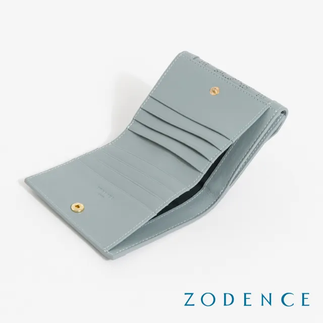【ZODENCE 佐登司】SICILIA II進口真皮簡約短夾-多色 (皮夾/扣式錢包)