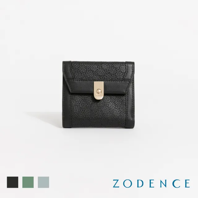 【ZODENCE 佐登司】SICILIA II進口真皮簡約短夾-多色 (皮夾/扣式錢包)