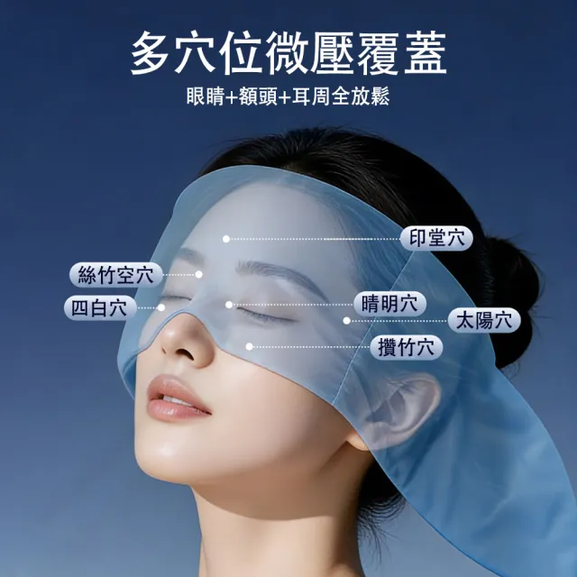 【MUAN】360度包裹重力眼罩 玻尿酸涼感眼罩 遮光睡眠眼罩 無痕眼罩 隔音眼罩（減壓 助眠）