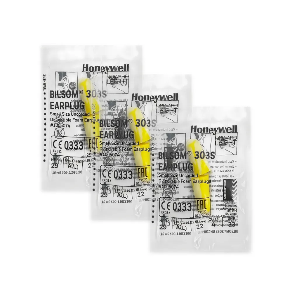 【(3包超值組)美國Honeywell】PU慢回彈靜音耳塞1對/包-型號303S黃白色(飾品配件小耳環道隔音NRR29dB防擾眠)