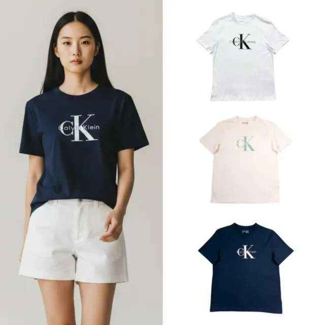 【CALVIN KLEIN】CK女T 極簡風格 Calvin Klein純棉 CK 短袖 偏大 T恤 夏季穿搭 @1353