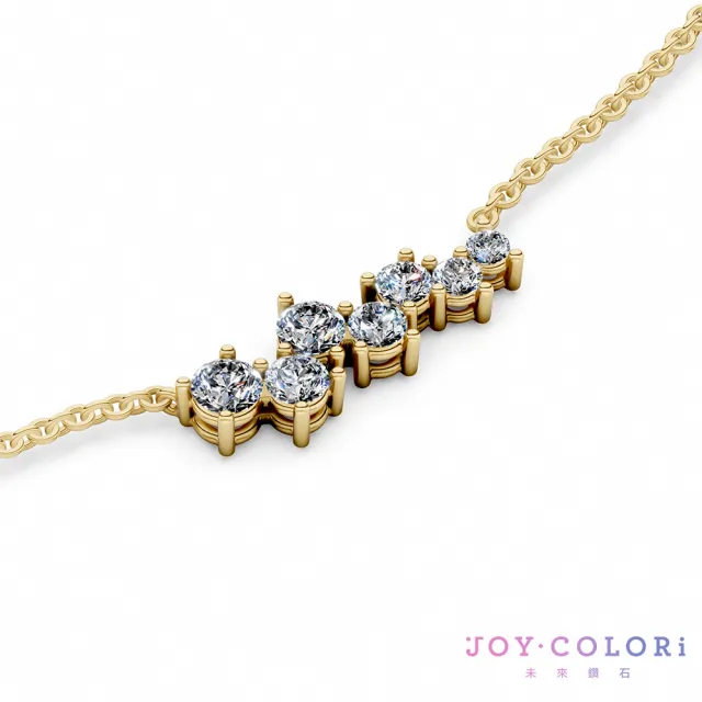 【JOY COLORi 未來鑽石】10K金 鑽石項鍊(培育鑽石 林間流光 NN0136LG)