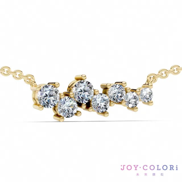 【JOY COLORi 未來鑽石】10K金 鑽石項鍊(培育鑽石 林間流光 NN0136LG)