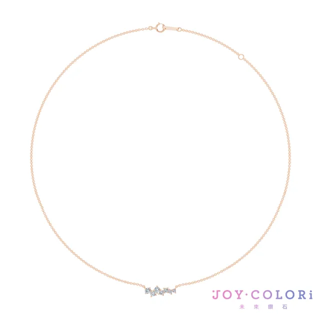 【JOY COLORi 未來鑽石】10K金 鑽石項鍊(培育鑽石 林間流光 NN0136LG)