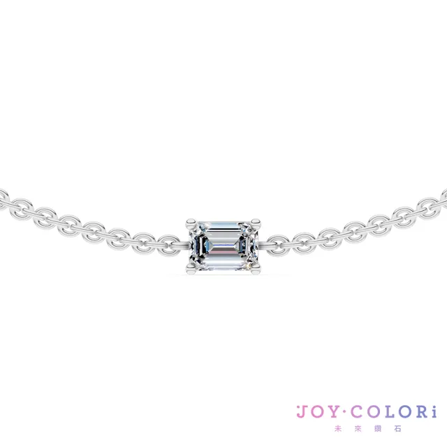 【JOY COLORi 未來鑽石】PT950鉑金 15分祖母綠鑽石手鍊(培育鑽石 映光 BR8043EALG)