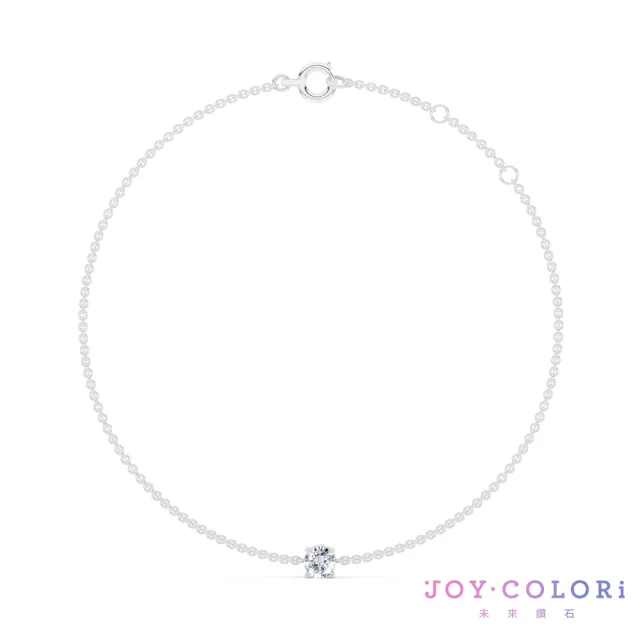 【JOY COLORi 未來鑽石】10K金 20分圓鑽手鍊(培育鑽石 耀光 BR8043BLG)